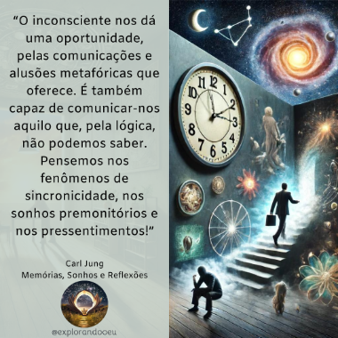 O inconsciente nos dá uma oportunidade, pelas comunicações e alusões metafóricas que oferece. É também capaz de comunicar-nos aquilo que, pela lógica, não podemos saber. Pensemos nos fenômenos de .png